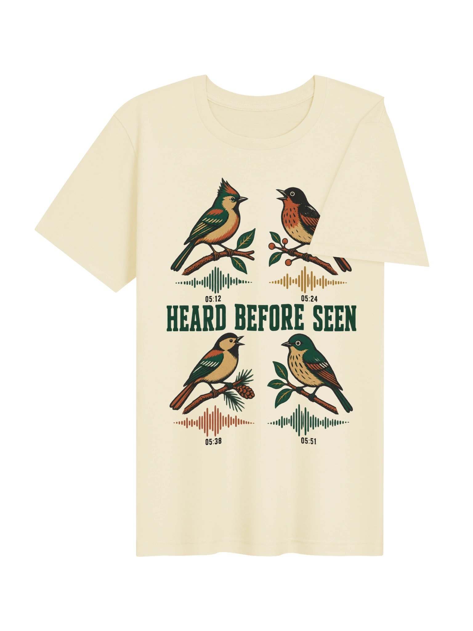 Dawn Chorus Roll Call — Birding by songs / backyard birds Graphic T-Shirt product image (24)