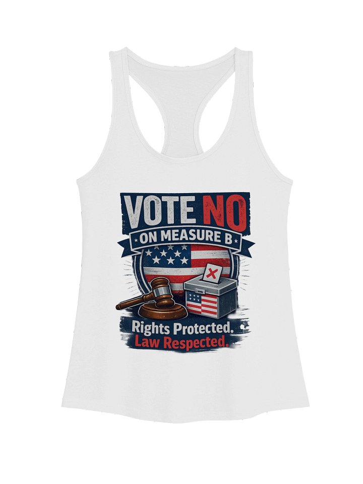 Vote No on Measure B Women's Racerback Tank product image (6)