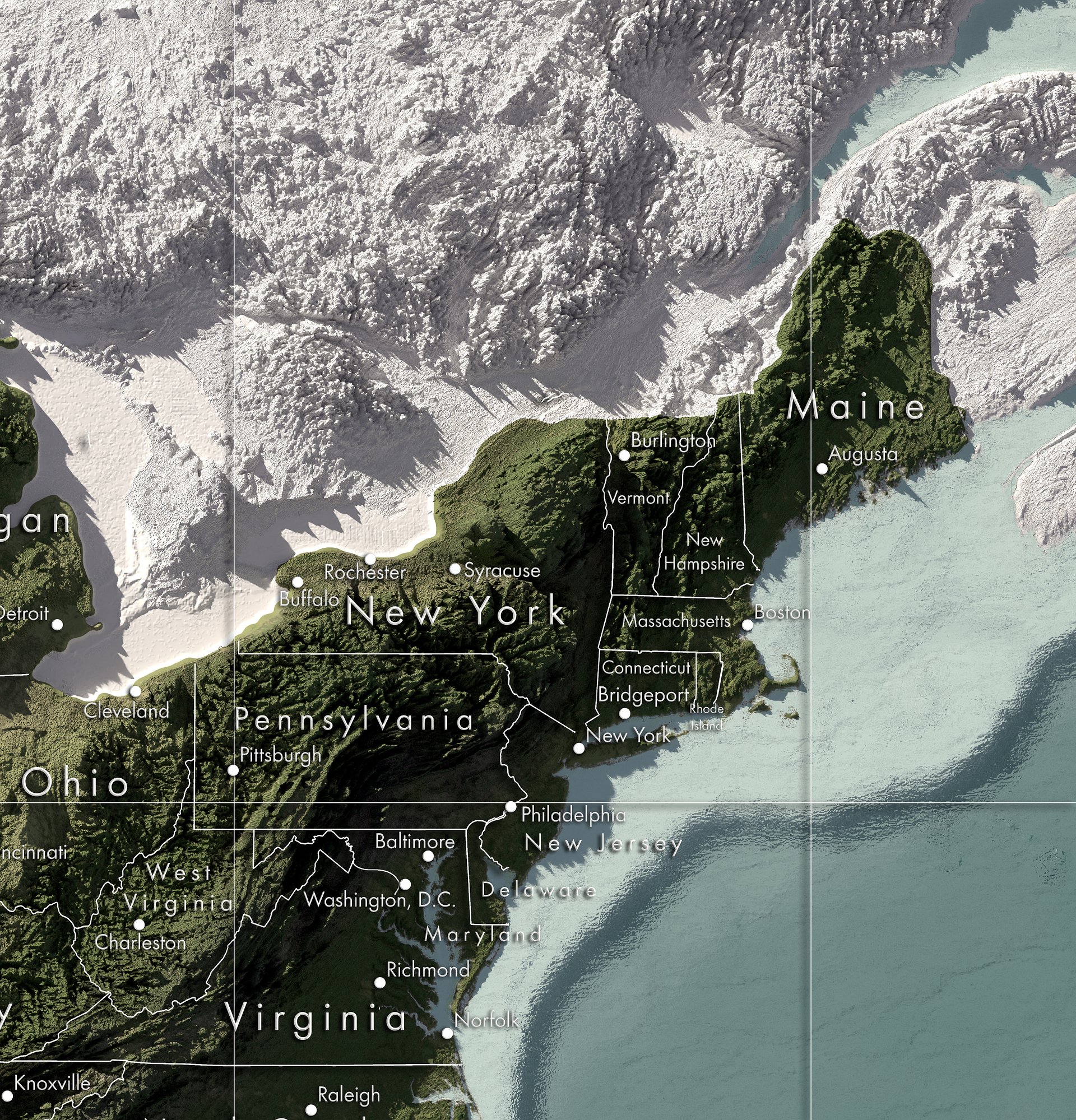 The United States - PRESENT - Digital High Resolution Map product image (2)