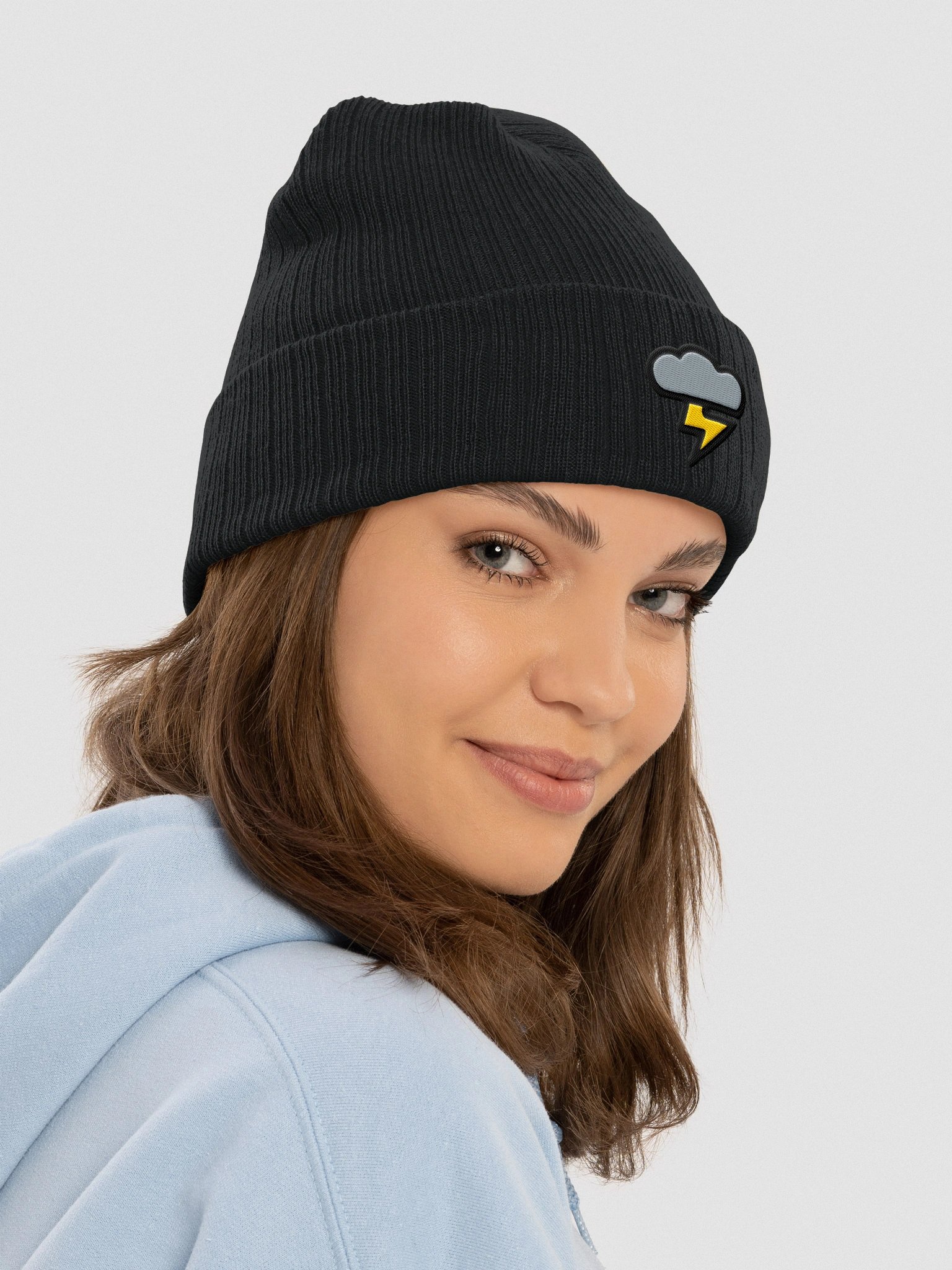 Electric Sky Ribbed Beanie product image (6)