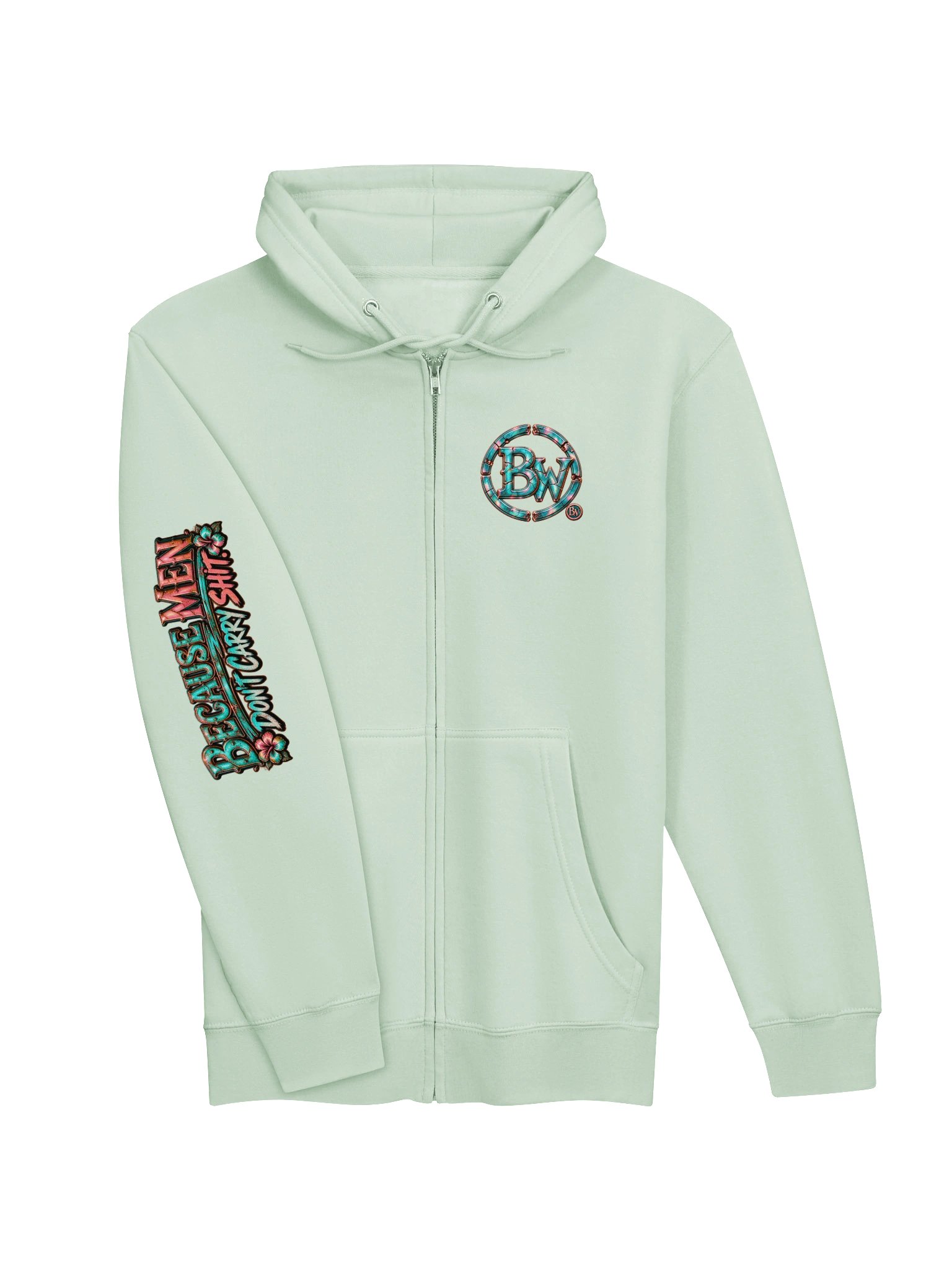 BROKEN WOMEN!™ — BECAUSE MEN DON’T CARRY SHIT — FULL ZIP HOODIE product image (3)