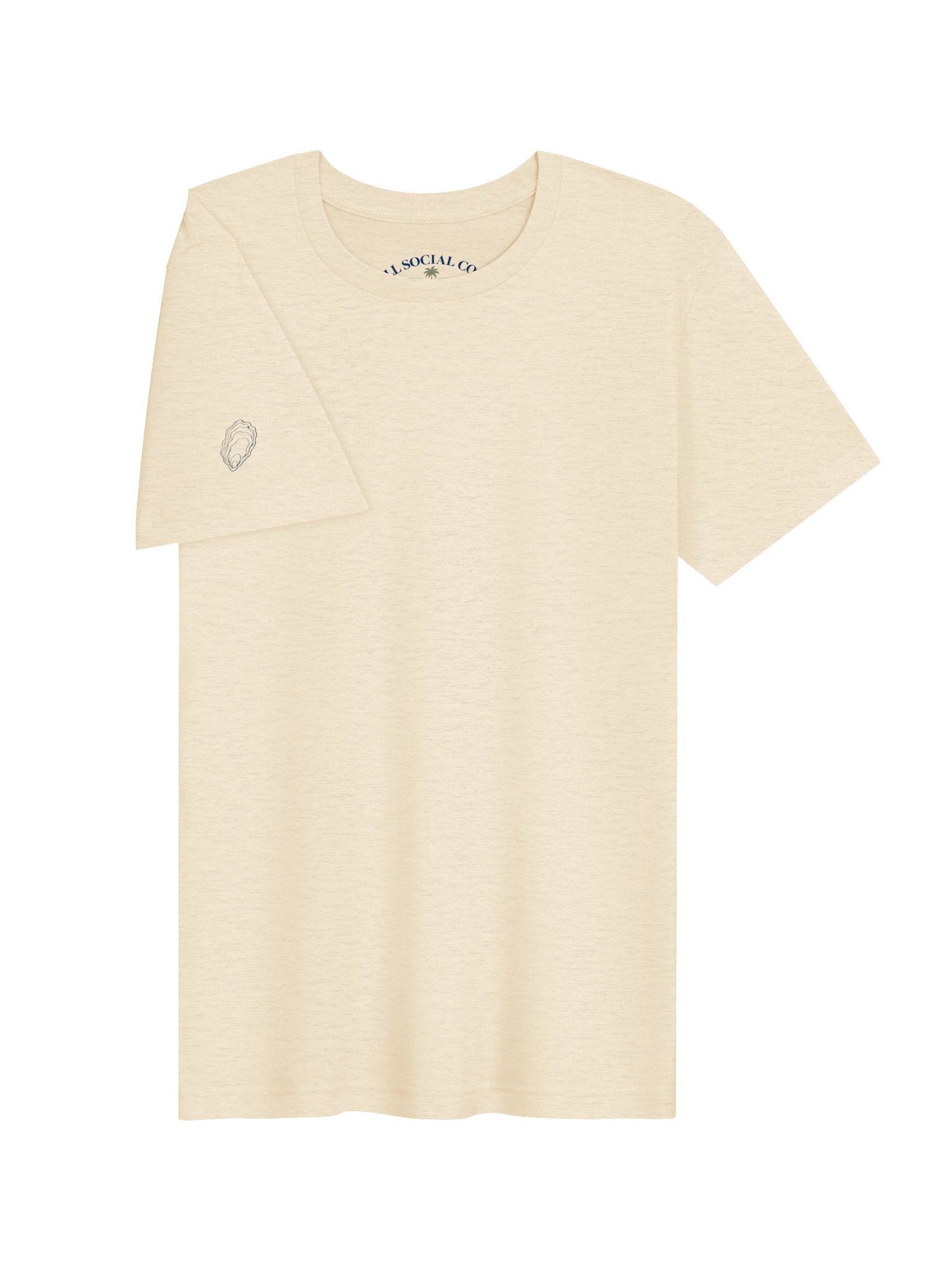 LL Social Co. Coastal Society Essential Tee — Oyster | Navy product image (26)