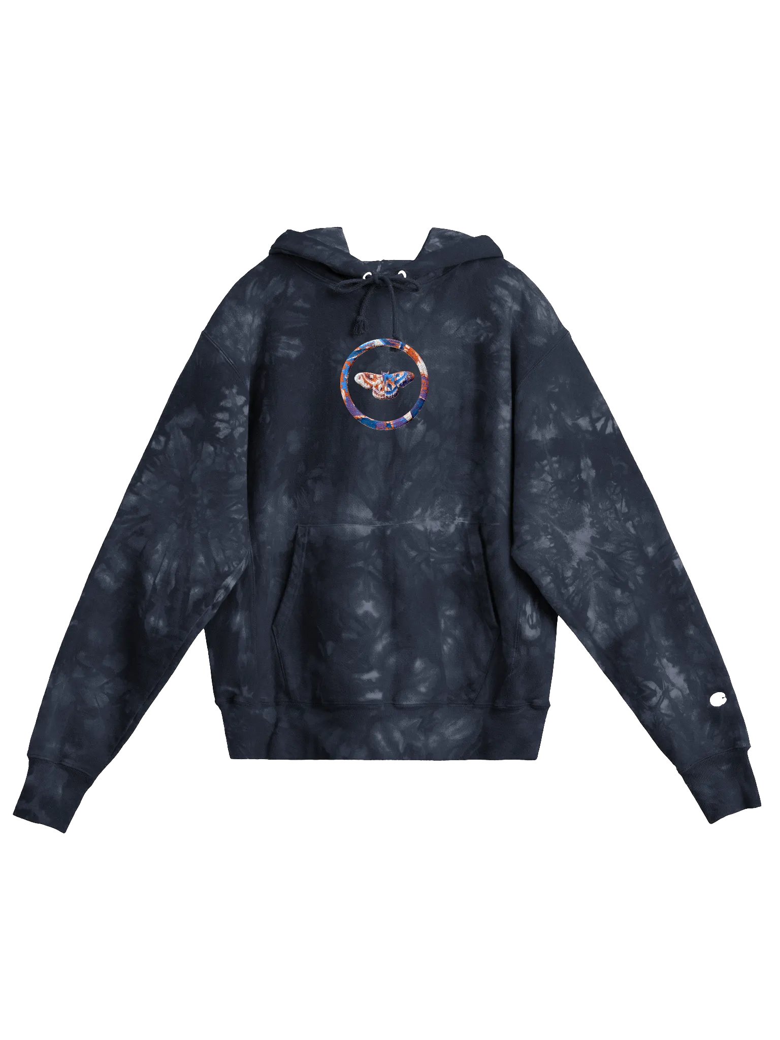 Moth Champion Embroidered Tie-Dye Hoodie product image (1)