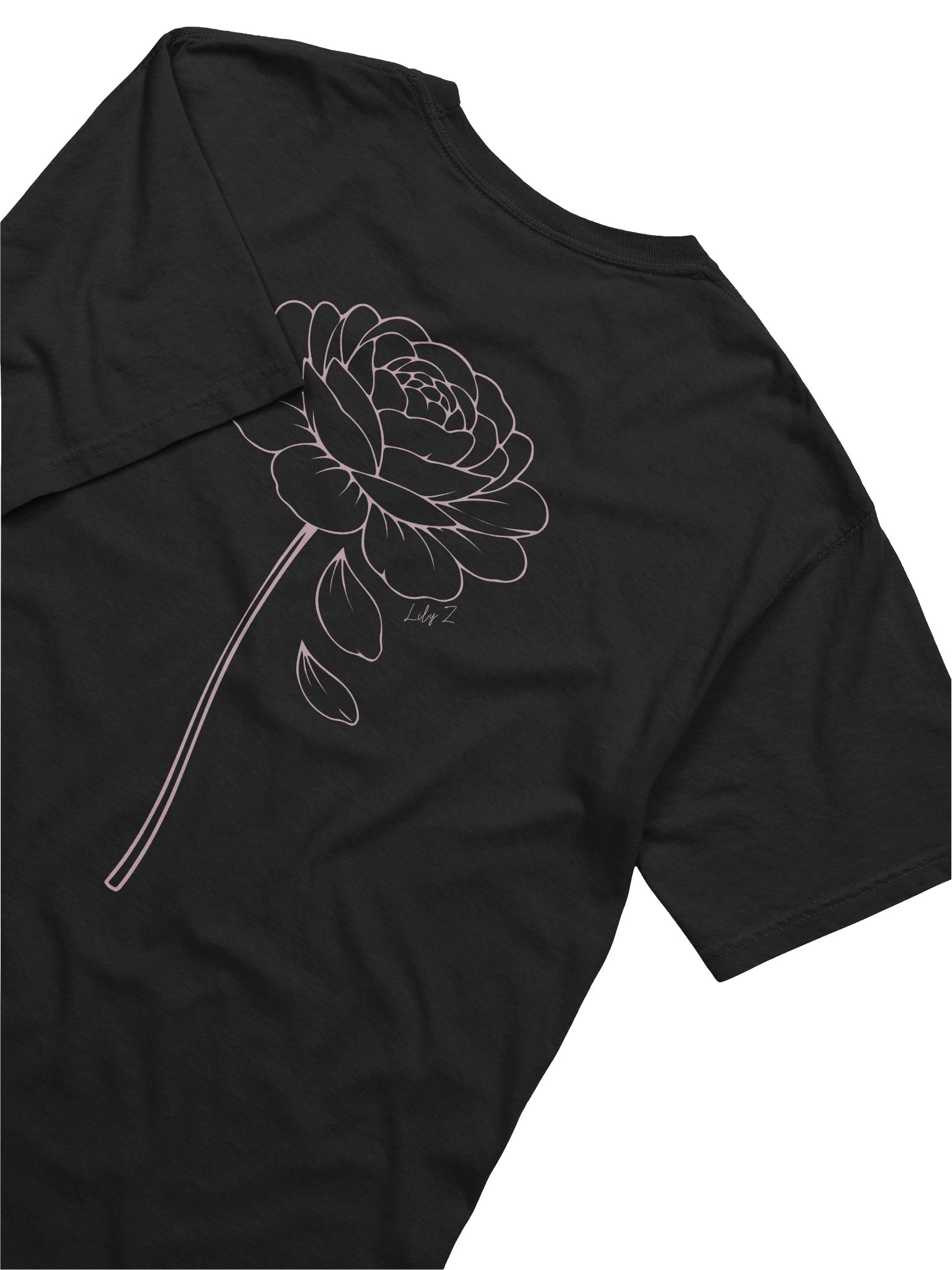 Rose “love hard” T-Shirt - Back Print (Dark Colours) product image (8)