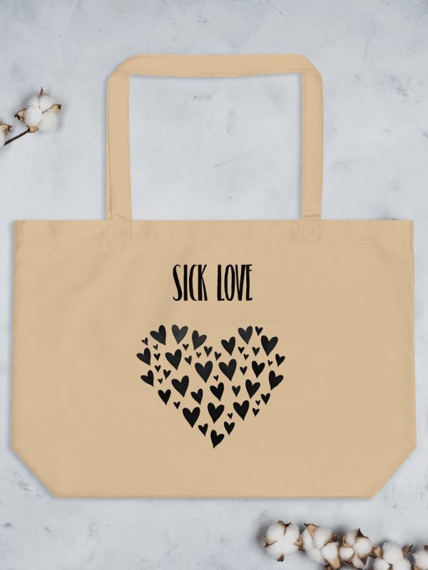 Dark Heart Organic Tote Bag product image (3)