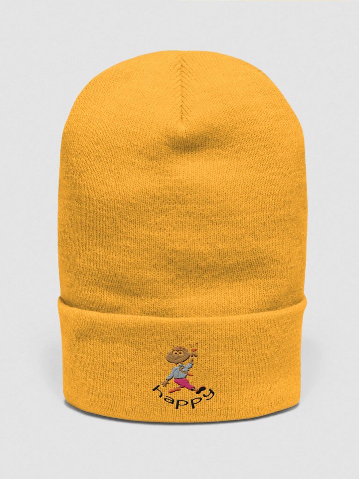 Cheerful Man Embroidered Beanie product image (3)