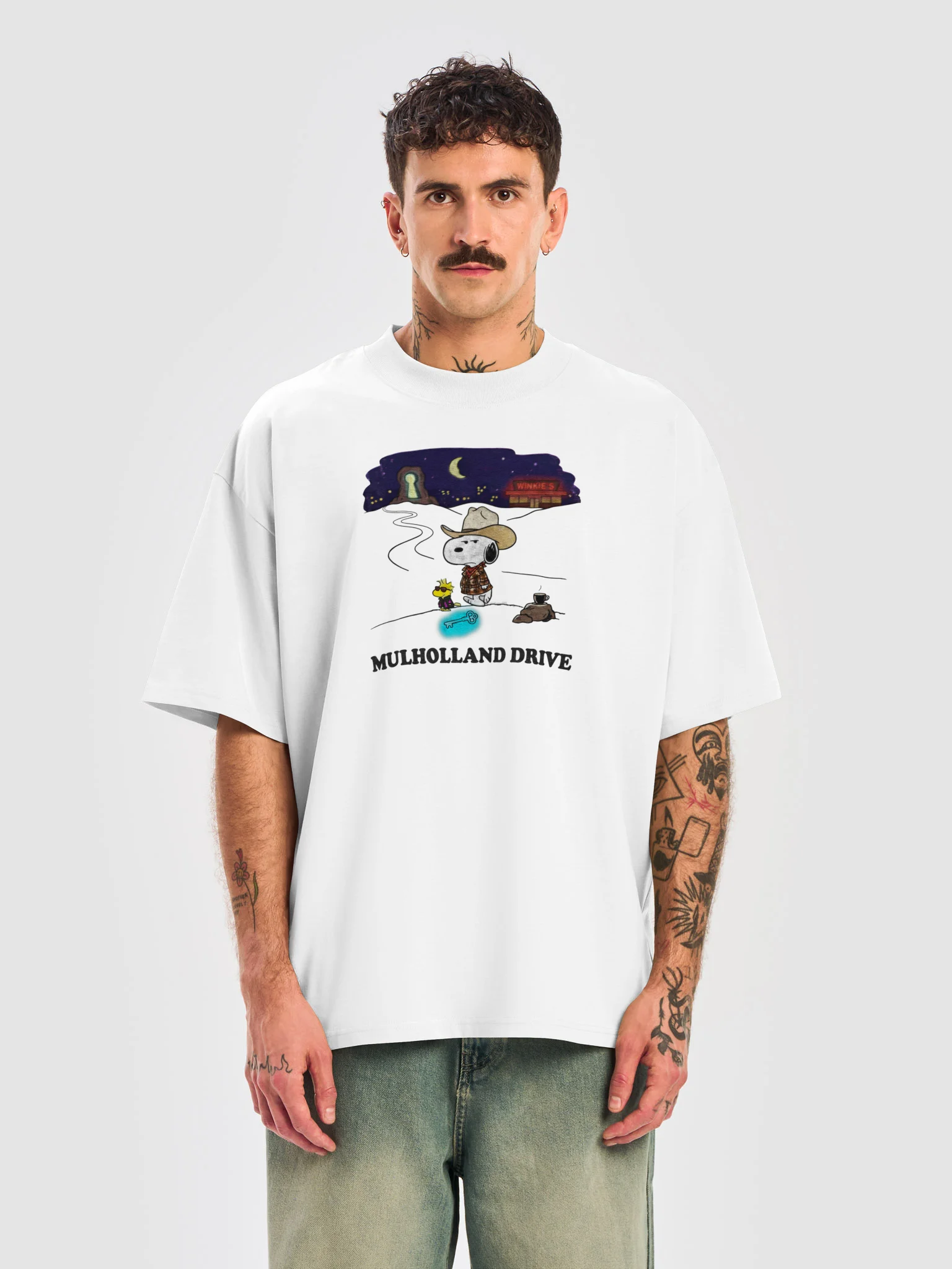 Vintage Snoopy "Mulholland Drive" Oversized Parody Tee product image (5)