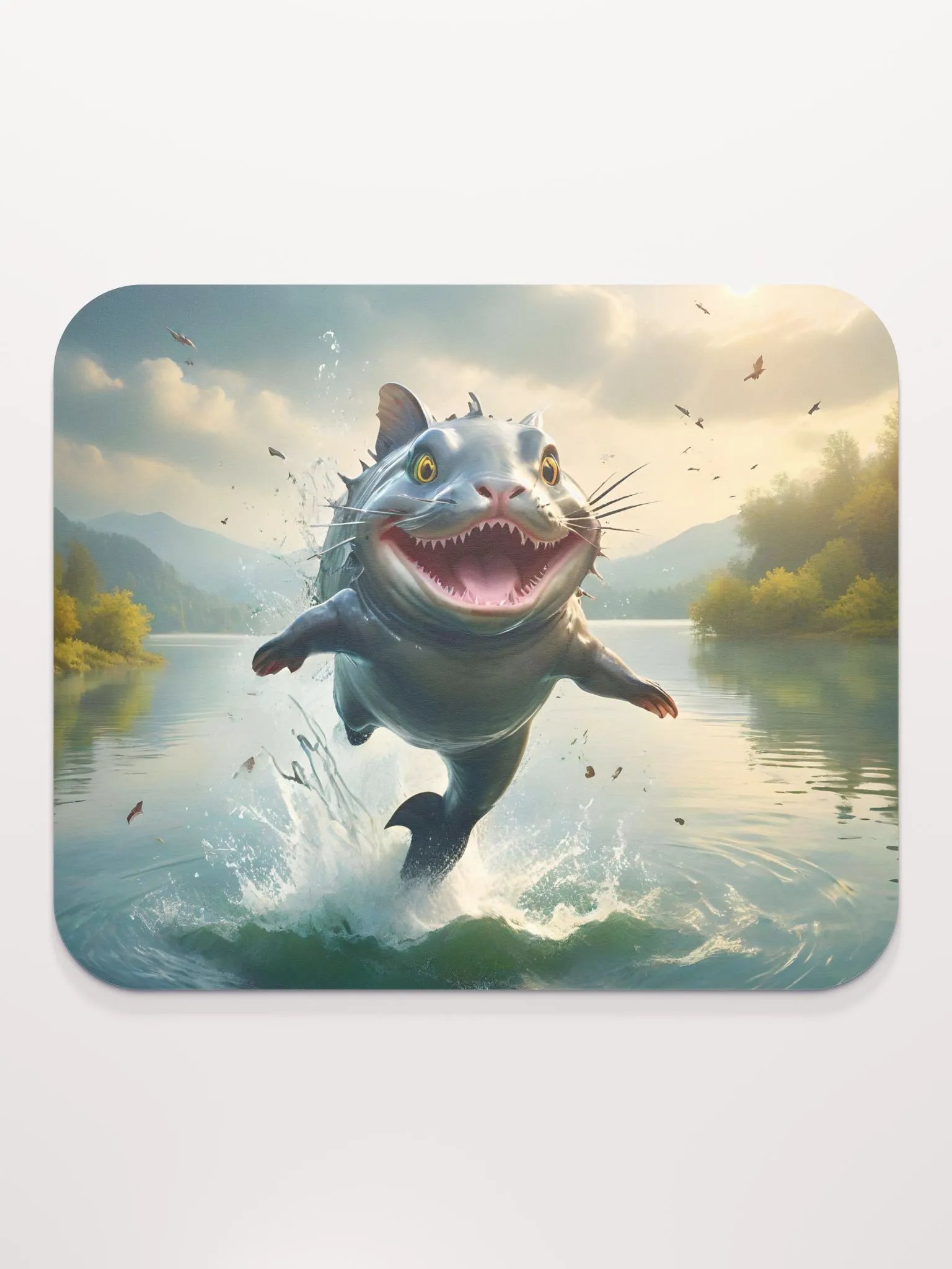 Whimsical Cat-Fish Mouse Pad product image (2)