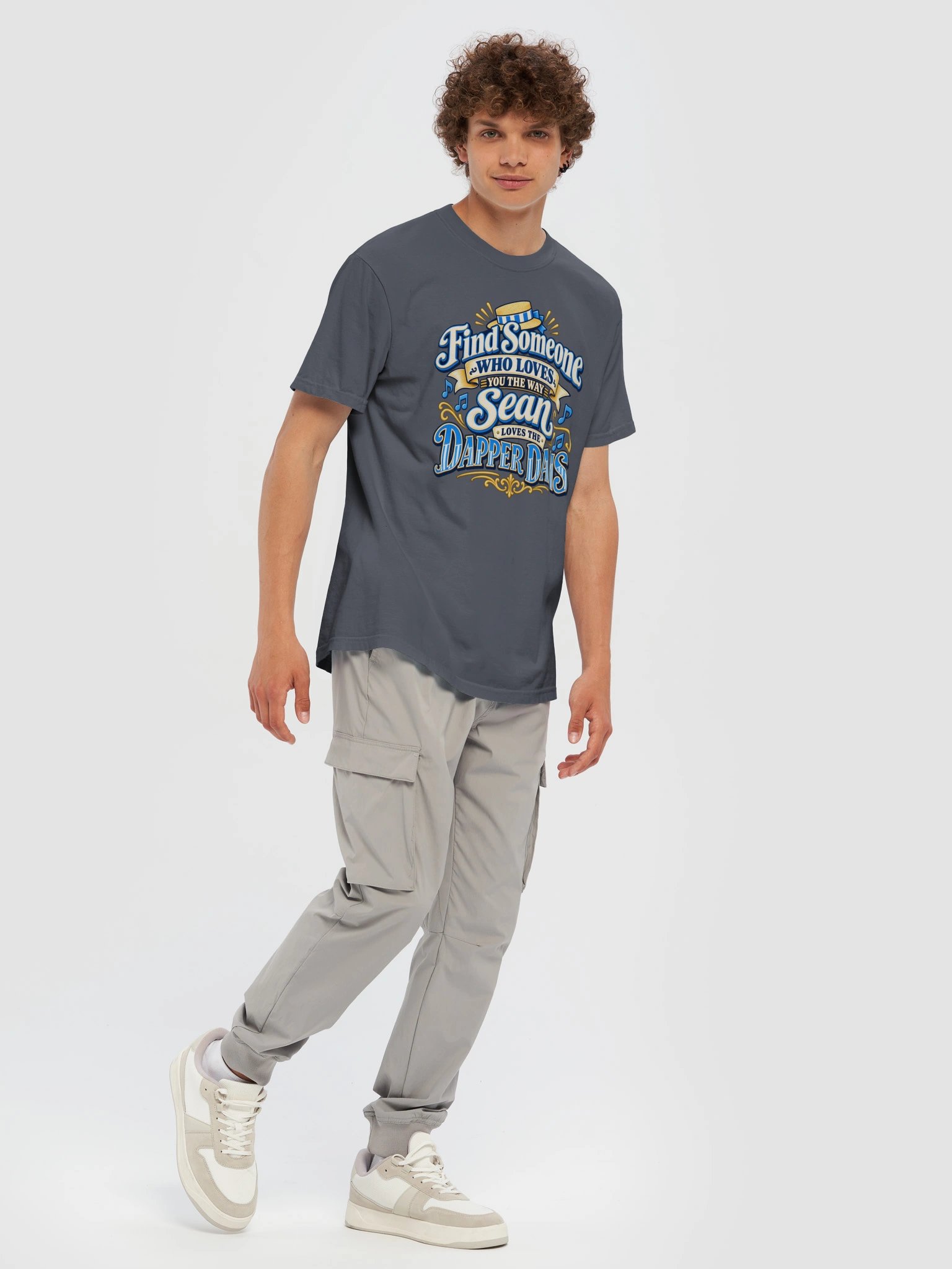 Find Someone Who Loves You the Way Sean Loves the Dapper Dans | Blue Relaxed Fit Tee | TDWSS product image (38)