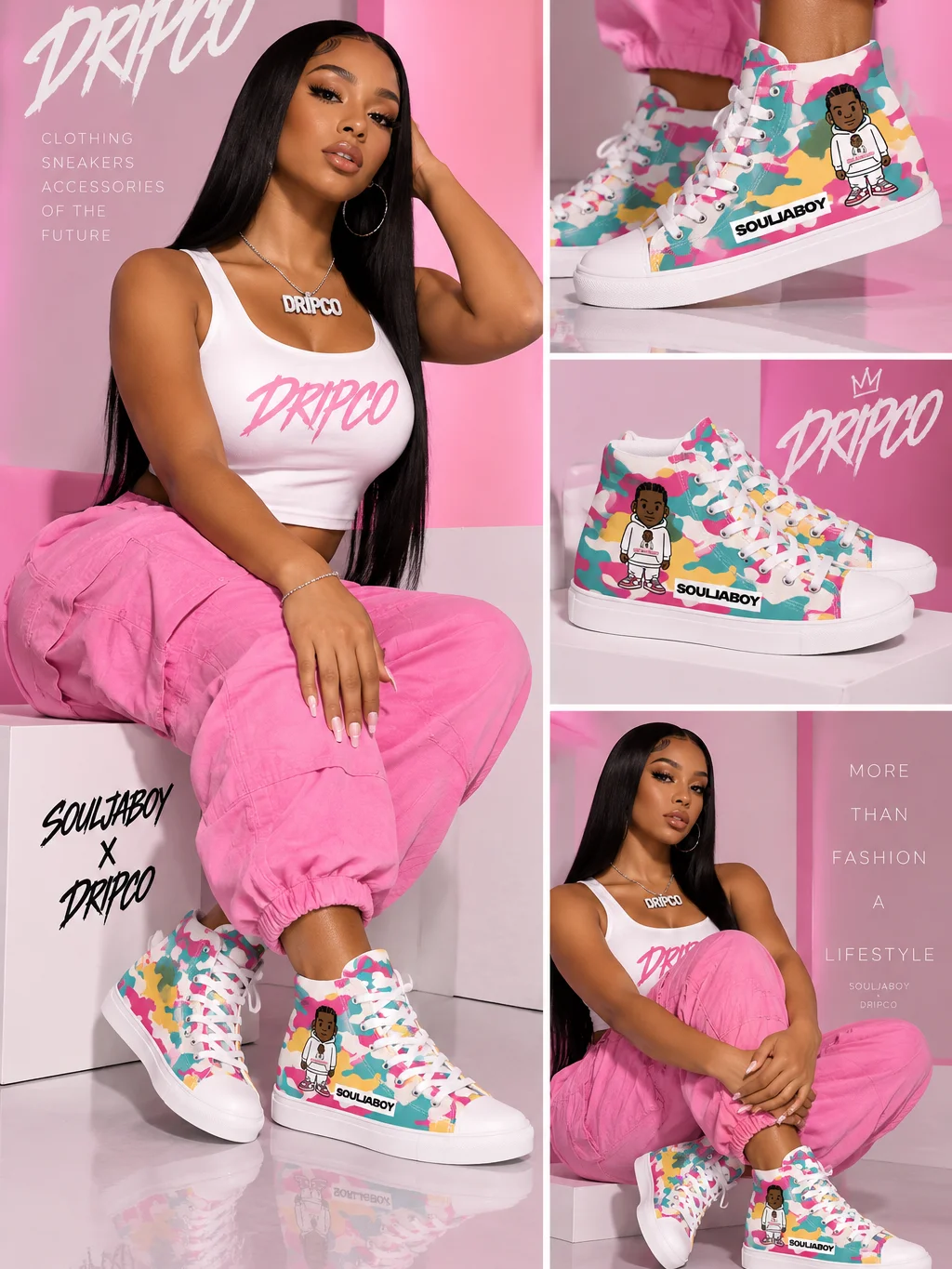 SOULJABOYDRIPCO CAMO SNEAKERS product image (5)