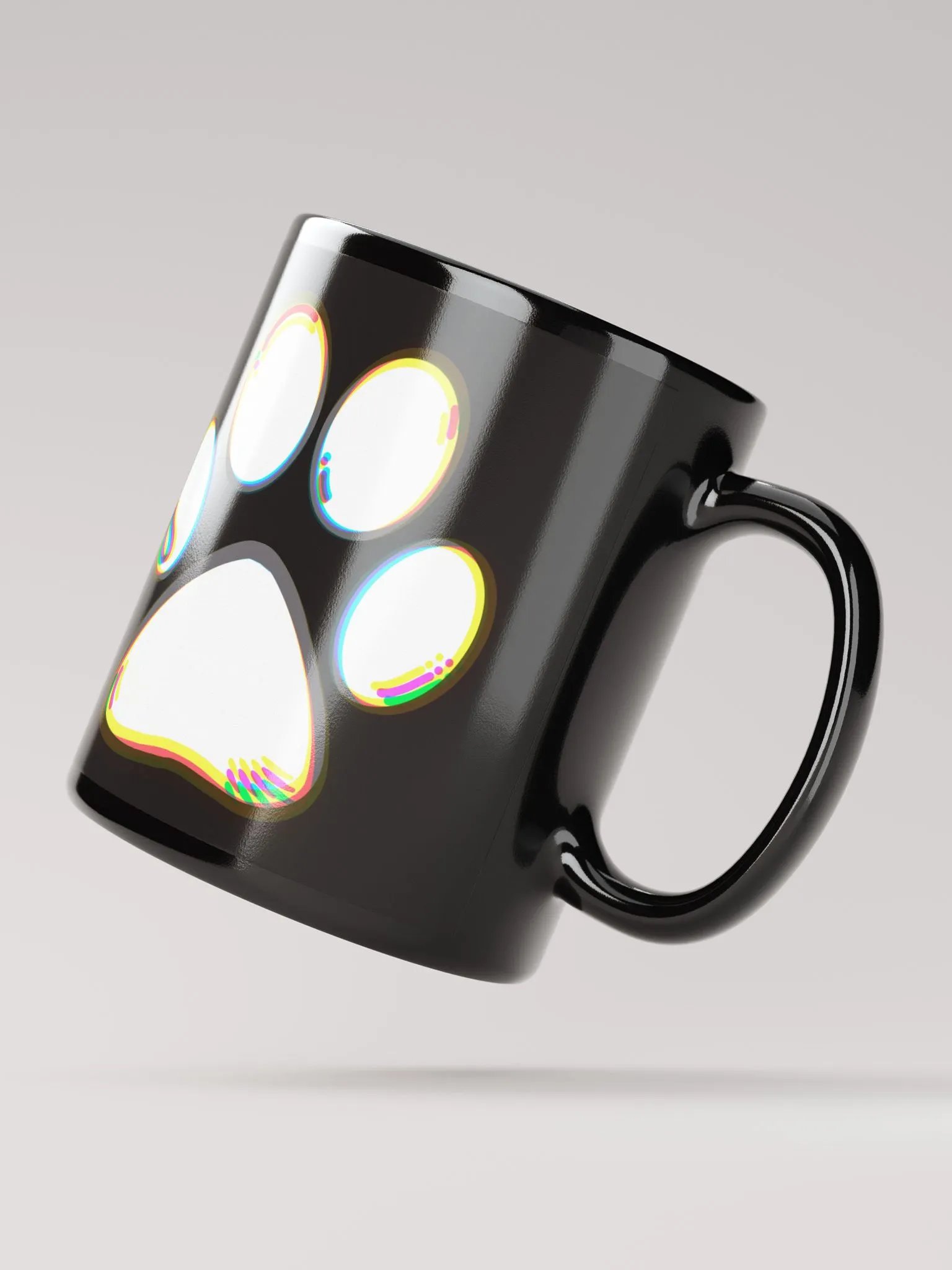(Black) White Paw Mug product image (3)