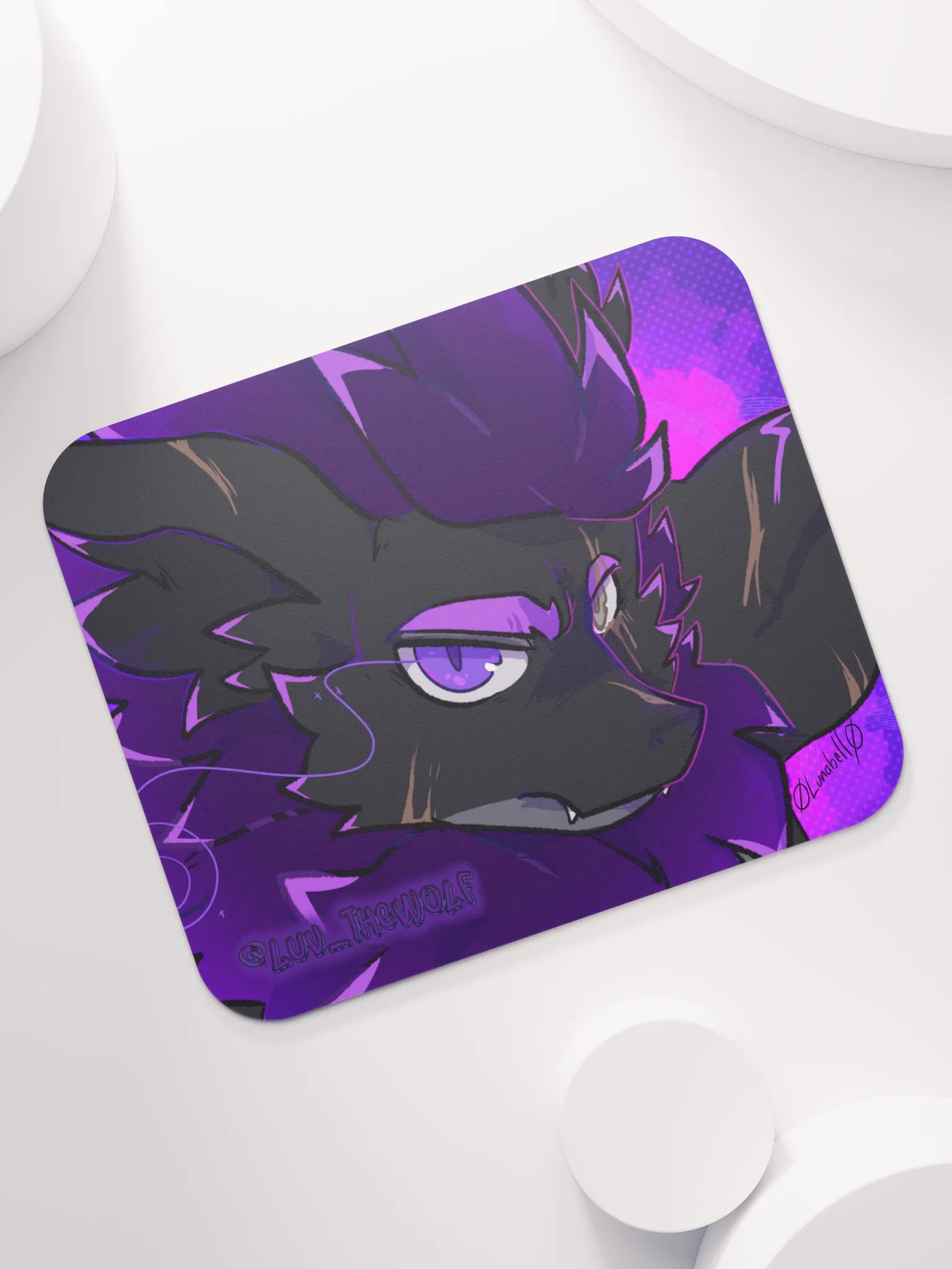 "Scruffy Wolf" Nardoragon Mouse Pad - "Lunabell's Collection!" product image (7)