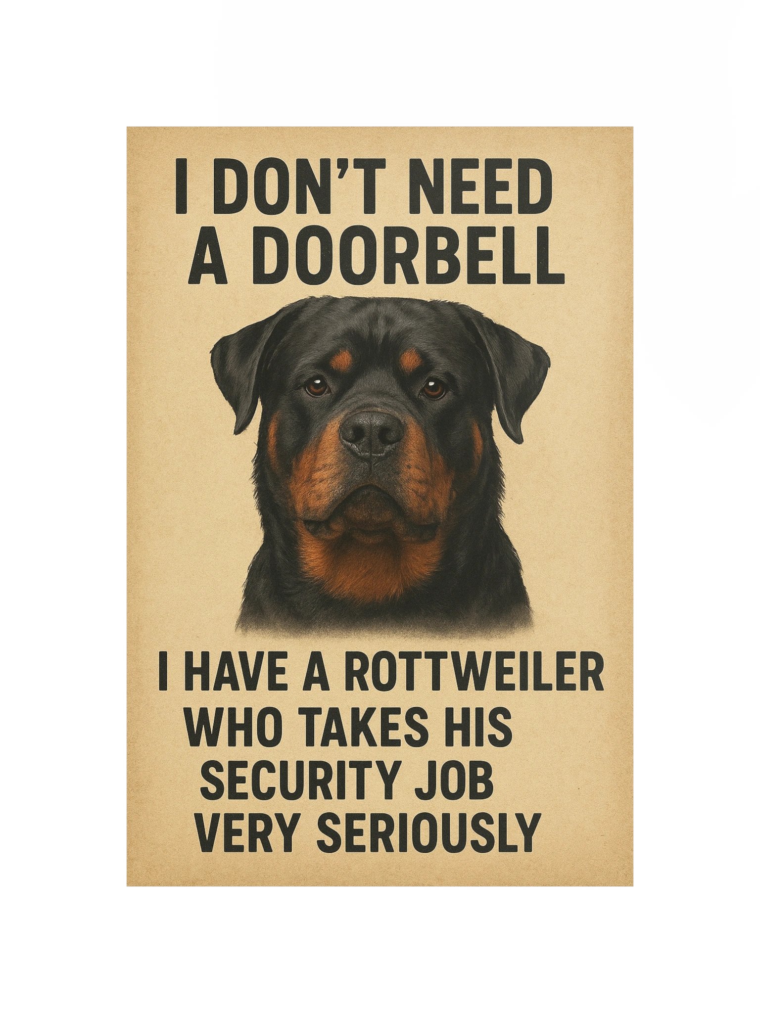 Serious Rottweiler Security Poster product image (11)