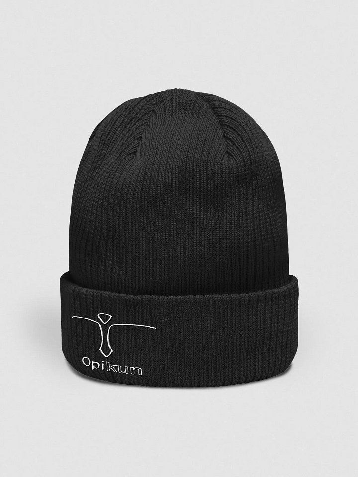 Opikun - White - Beechfield Organic Ribbed Beanie product image (2)