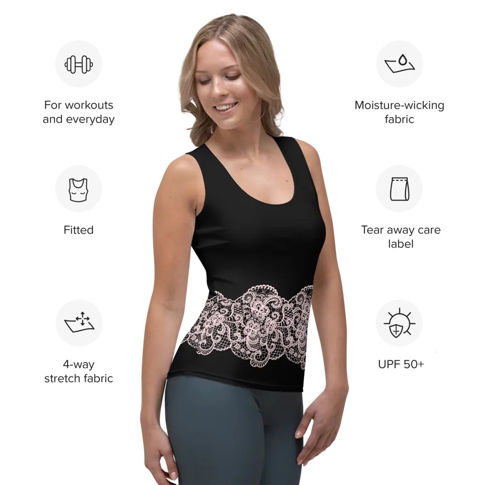 Lace Pink Premium Sleeveless T-Shirt product image (7)