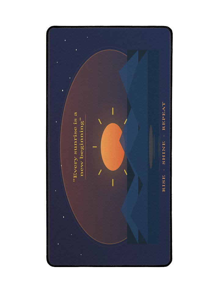 Sunrise Motivation Large Desk Mat – Rise Shine Repeat product image (2)