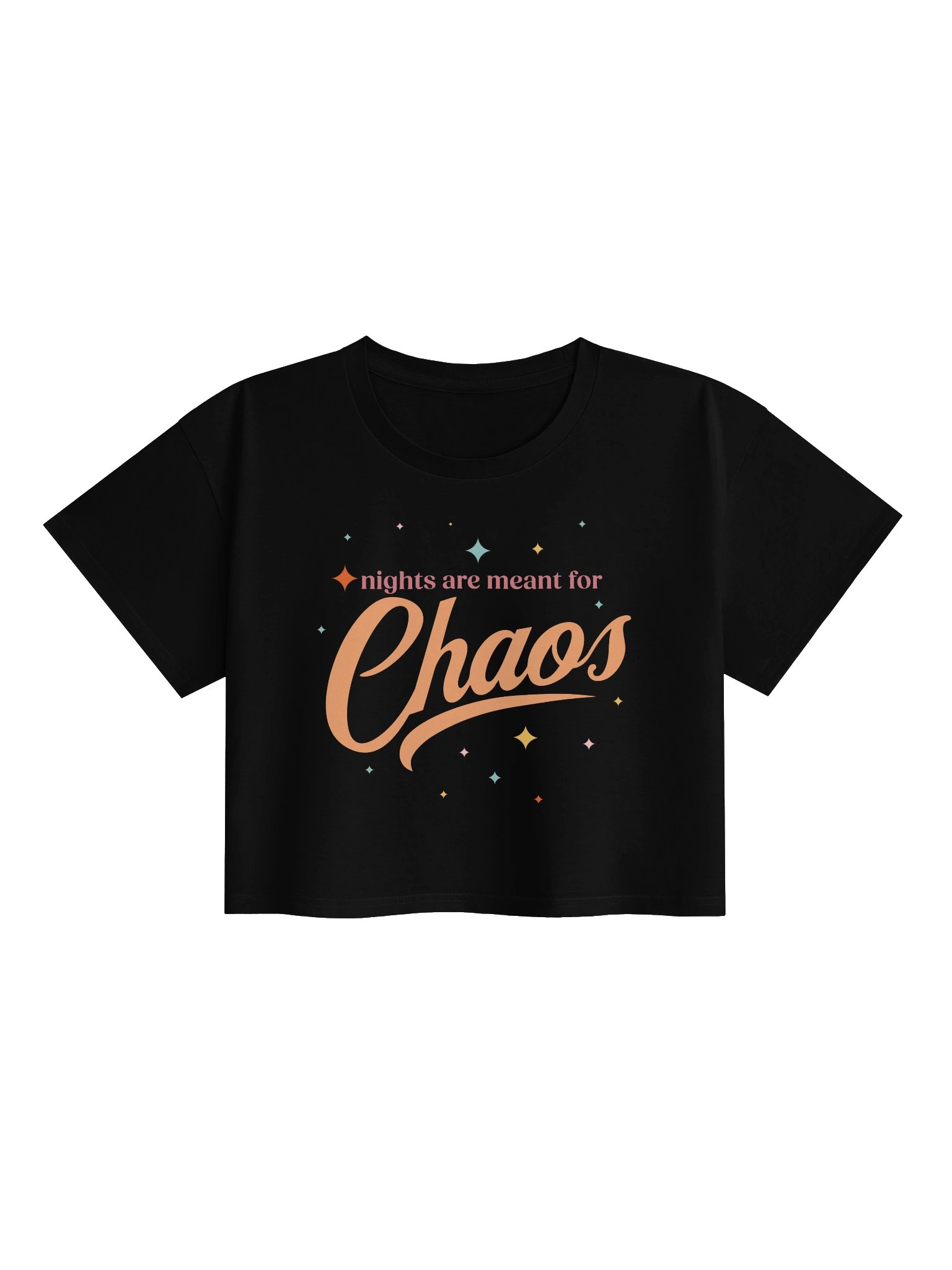Nights Are Meant For Chaos Cropped T-Shirt product image (1)