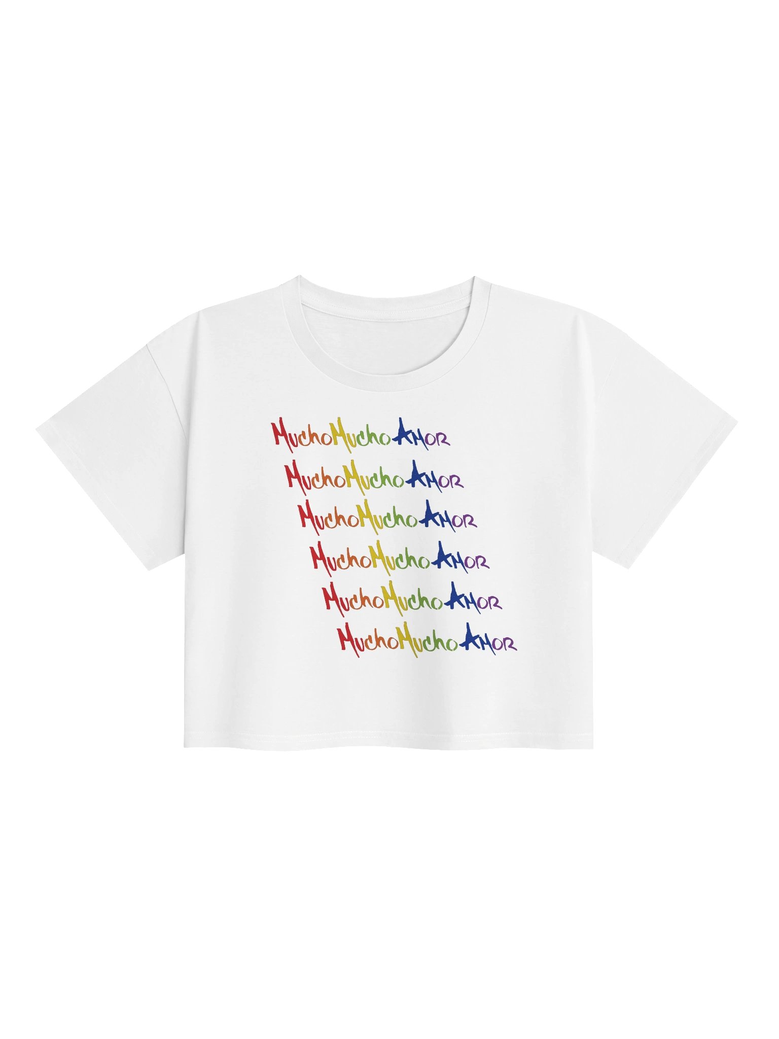 Amor On Repeat Crop Tee White product image (1)
