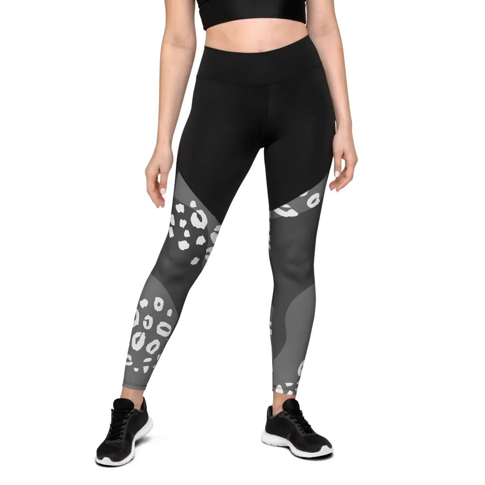 Grey Safari Chic Compression Leggings product image (4)