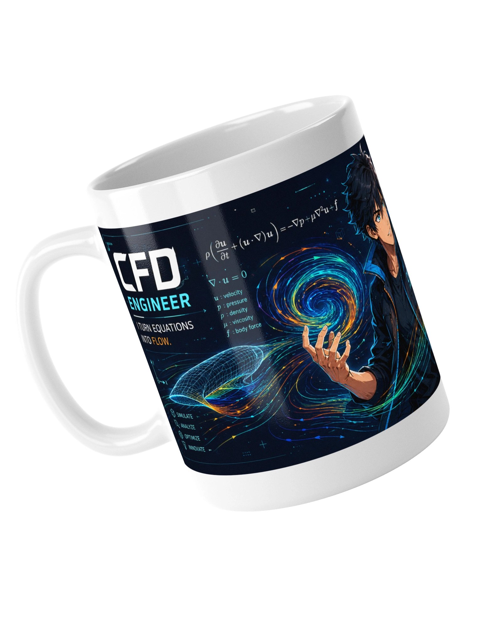 CFD Engineer Mug – I Turn Equations Into Flow product image (5)