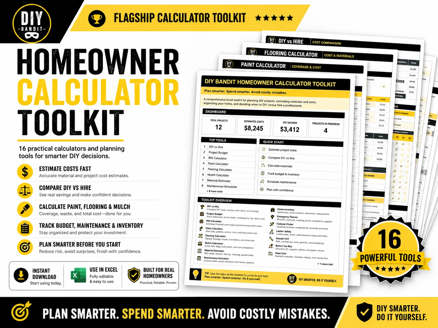 ⭐ Complete DIY Bandit Homeowner Calculator Toolkit ⭐ product image (1)