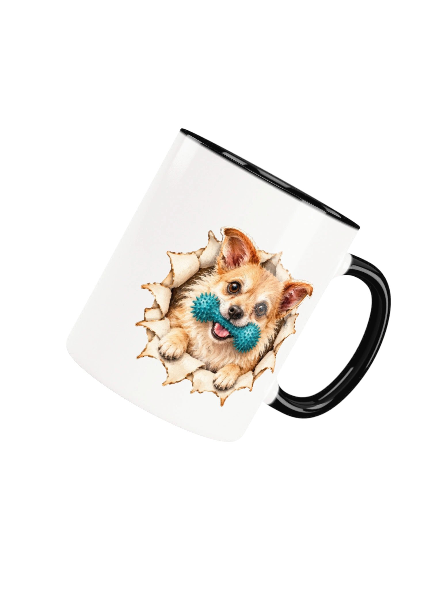 Peekaboo Playful Dog with Blue Toy Mug product image (28)