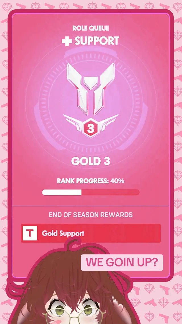 WE ARE FINALLY IN GOLD! THE PATH TO PLAT IS ONWARD!! Thank you everyone for supporting me so far 💕 it’s meant the world to keep fighting for this.  #vtuberclips #streamer #vtuber #twitch #overwatch 