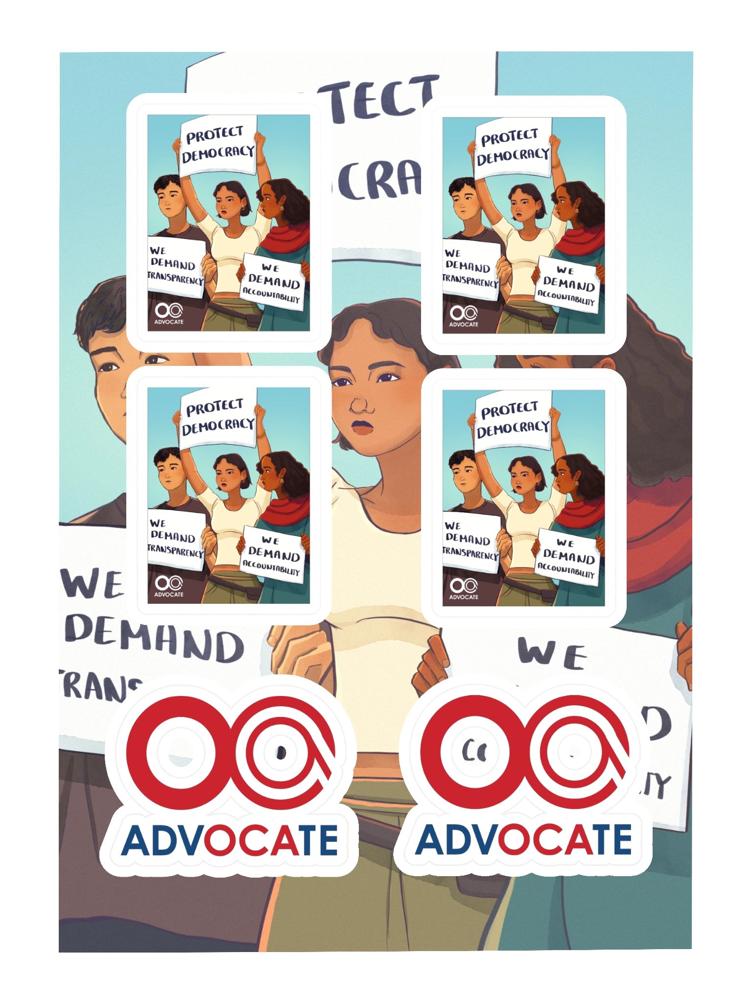 Protect Democracy Sticker Sheet product image (1)
