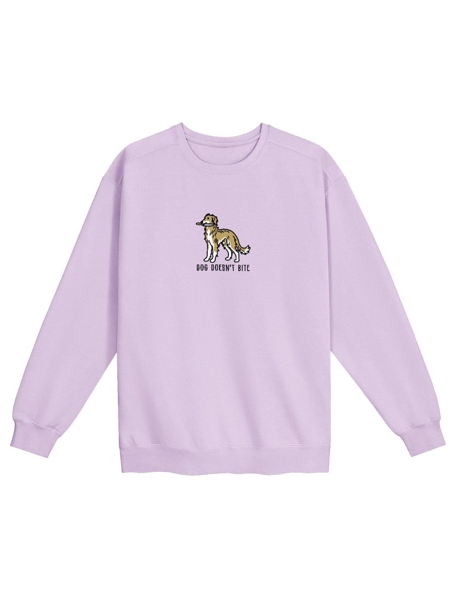 Dog Doesn't Bite Funny Chibi-Style Embroidered Premium Sweatshirt for Borzoi(Tan) Owners product image (33)