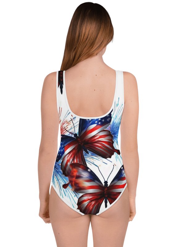 4th of july Butterfly Youth Swimsuit product image (3)