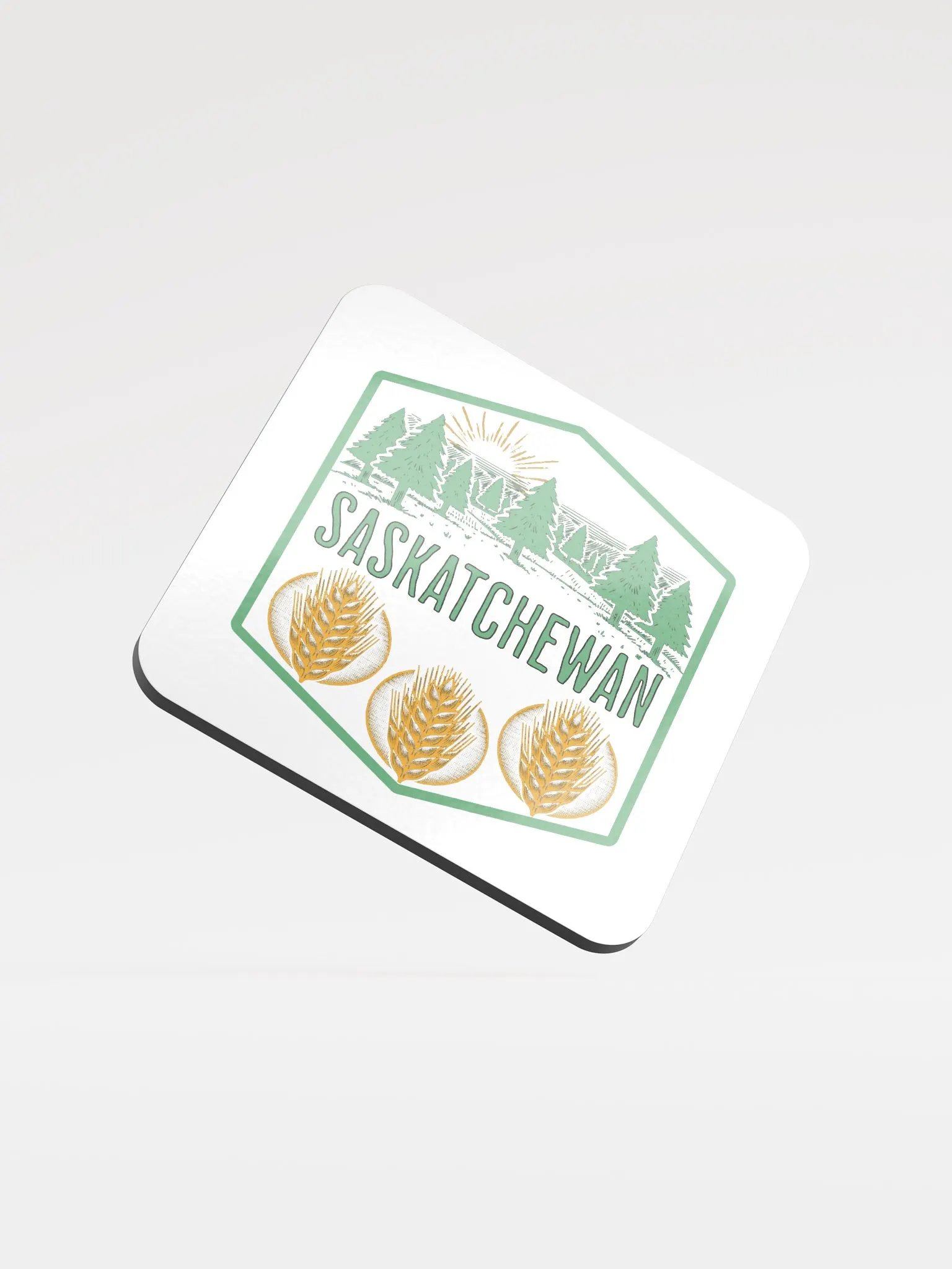 Saskatchewan Tree Wheat Field Coaster Set product image (2)