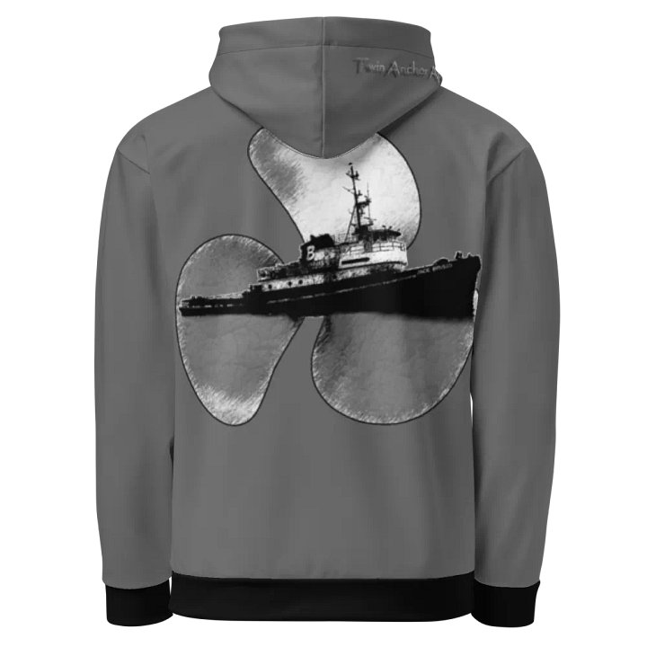 3 Prop & Jack Brusco Tug (Gray) – Performance Marine Wear | Twin Anchor Apparel North Current Line product image (1)