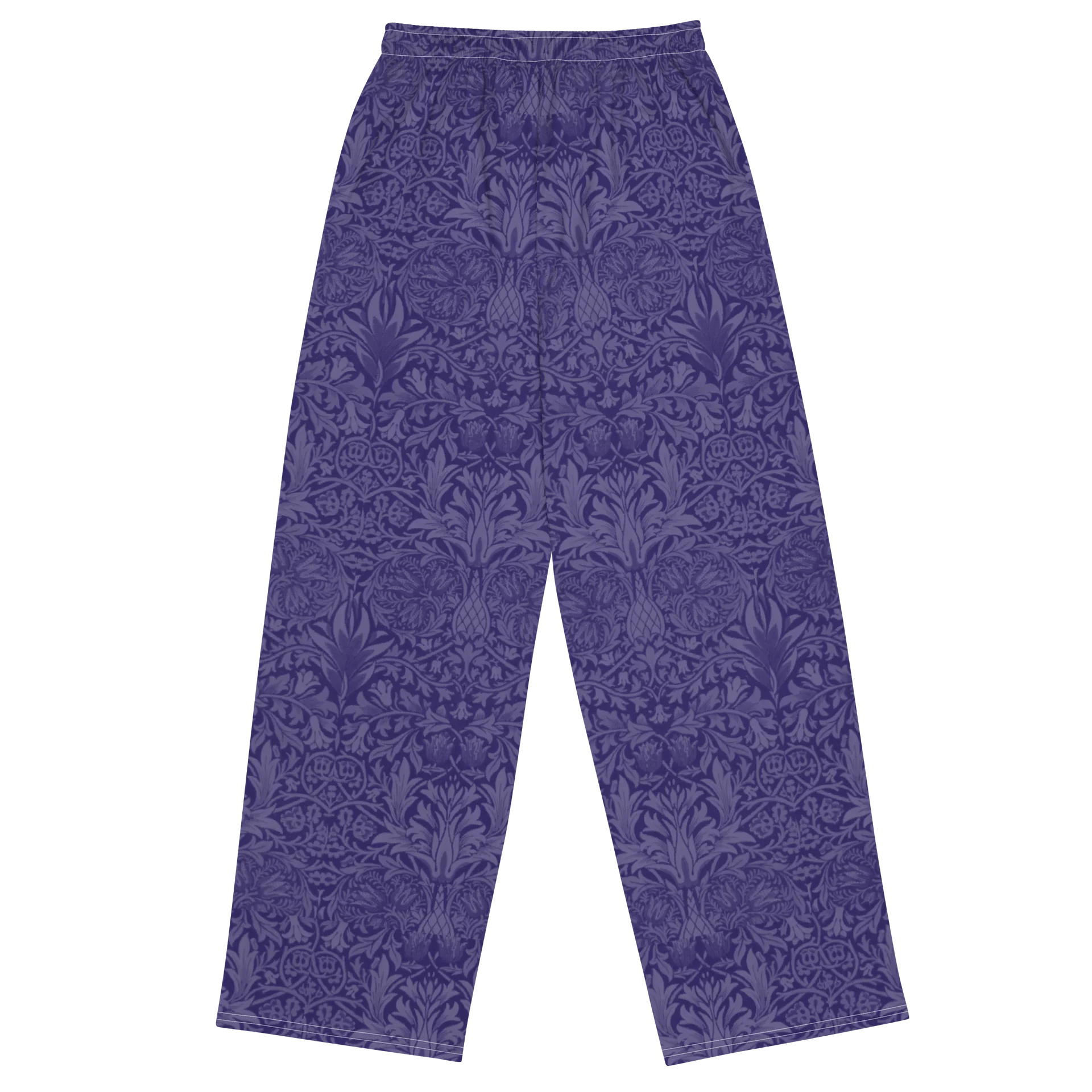 Purple Floral Ornamental Wide-Leg Pants product image (4)
