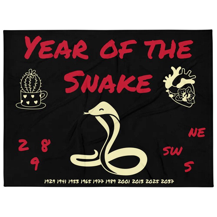 Year of the Snake Throw Blanket product image (1)