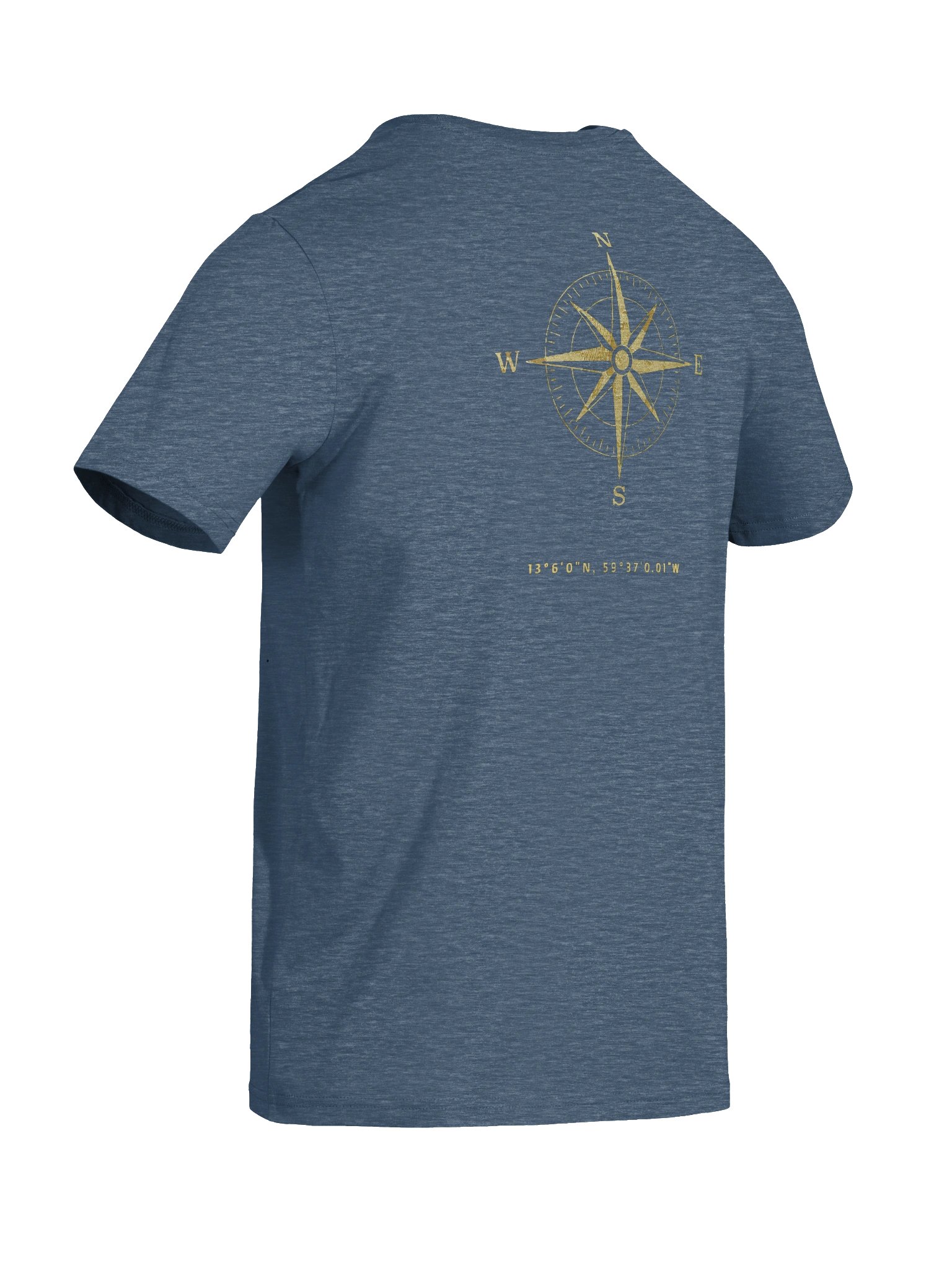 Compass - Barbados - Vintage Gold | | Organic Cotton T-Shirt | 9 Colors product image (80)