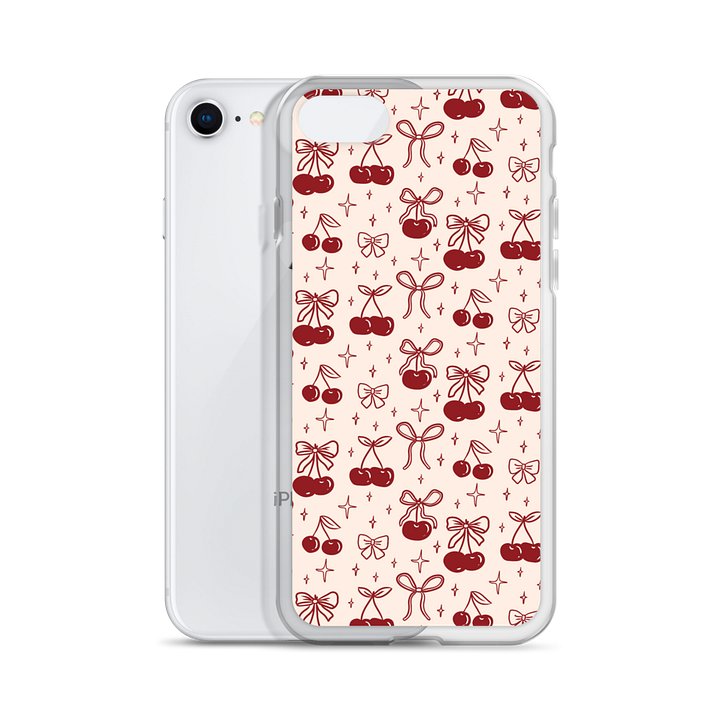 Maroon Cherry Bow Clear Case for iPhone® product image (55)