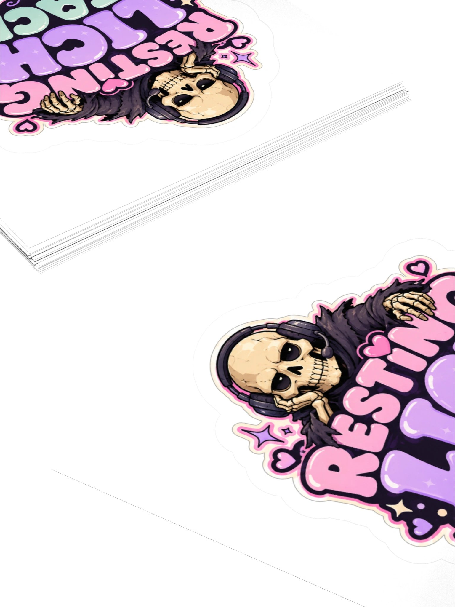 Resting Lich Face Kiss-Cut Sticker product image (4)