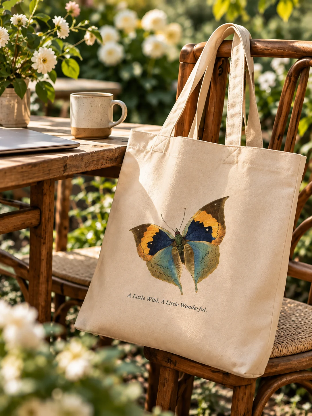 A Little Wild - Butterfly Tote Bag | Nature-Inspired Everyday Bag product image (2)