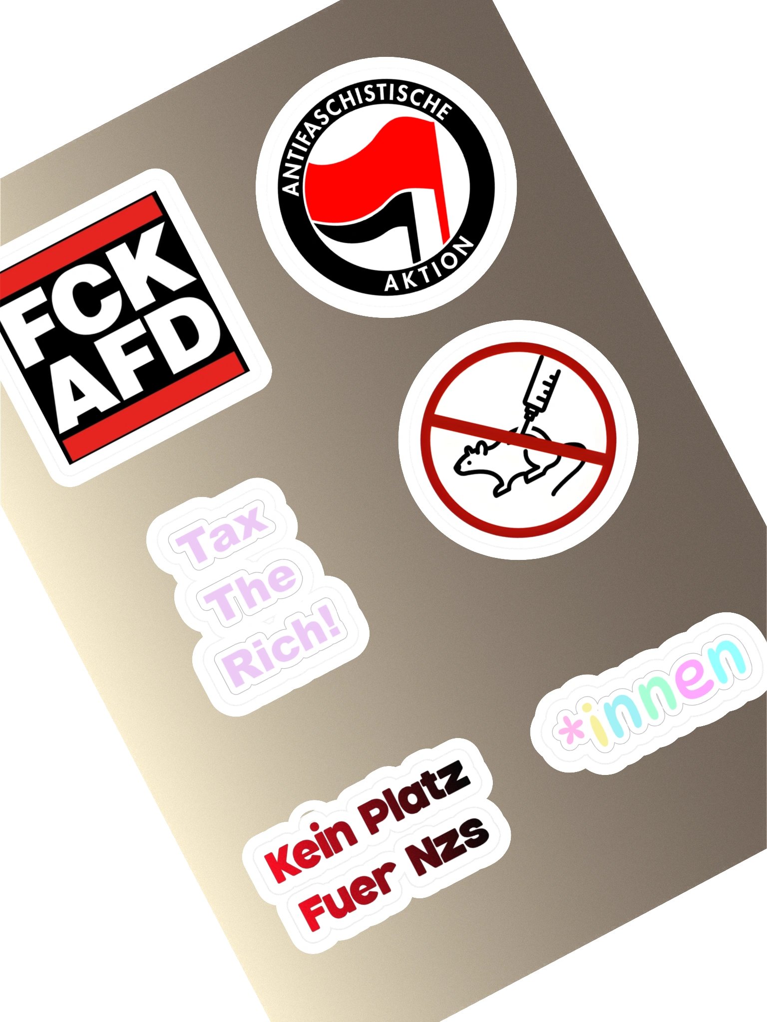 Antifaschistische Statement Sticker Sheet product image (1)