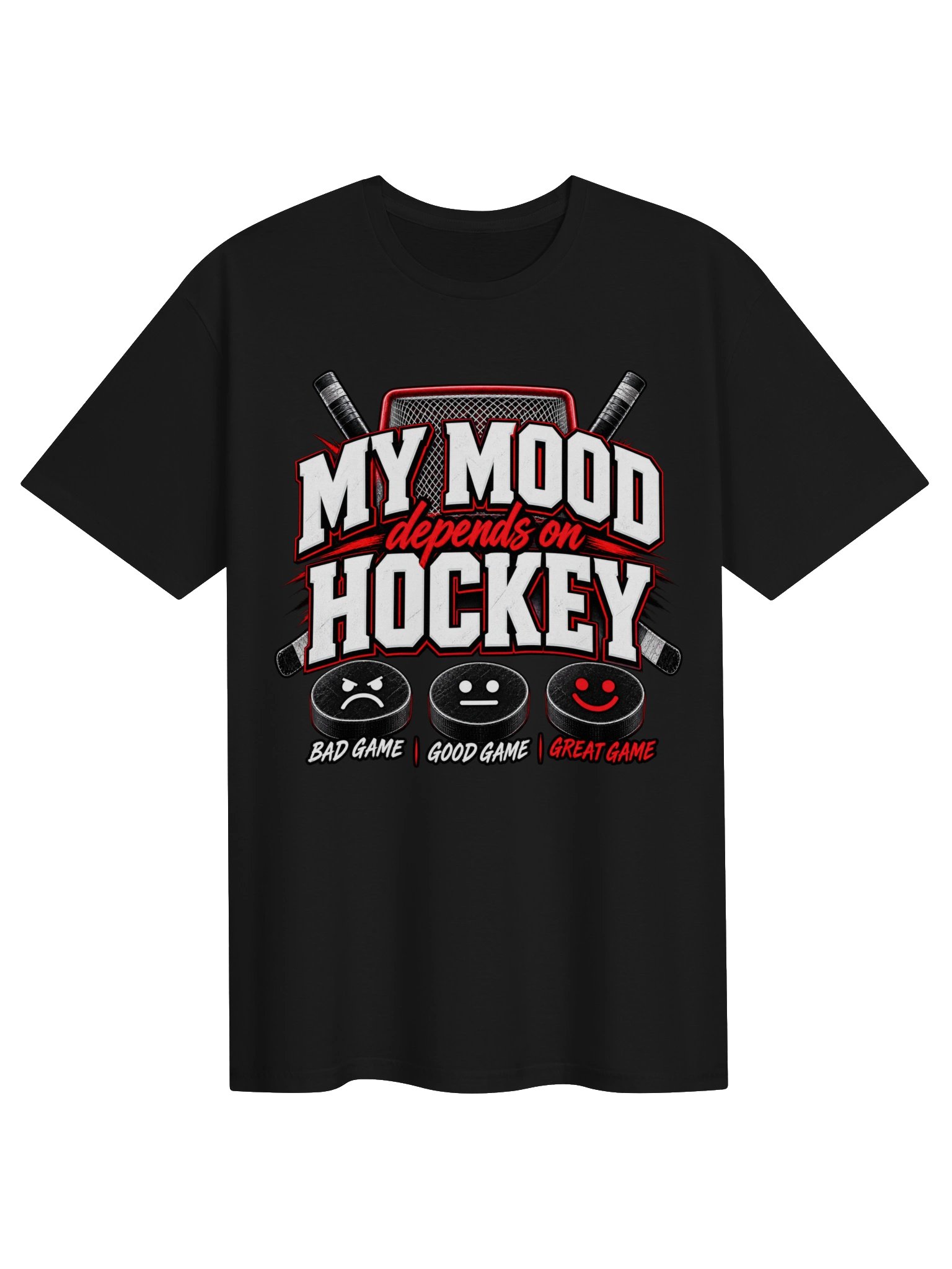 my mood depends on hockey shirt product image (3)