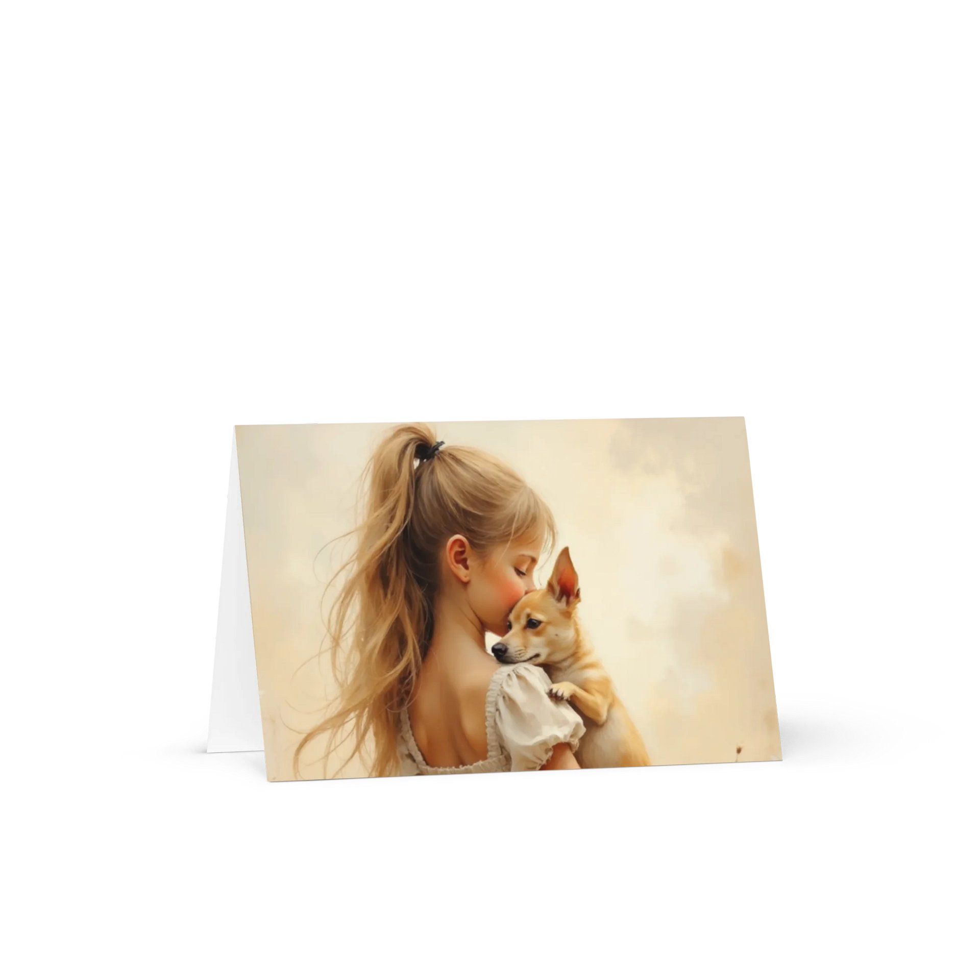 Potcake Puppy & Little Girl product image (1)
