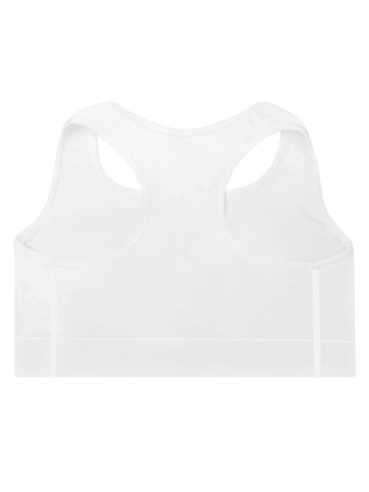 Women's Activewear - Padded Sports Bra White - Printed Gold Logo product image (2)