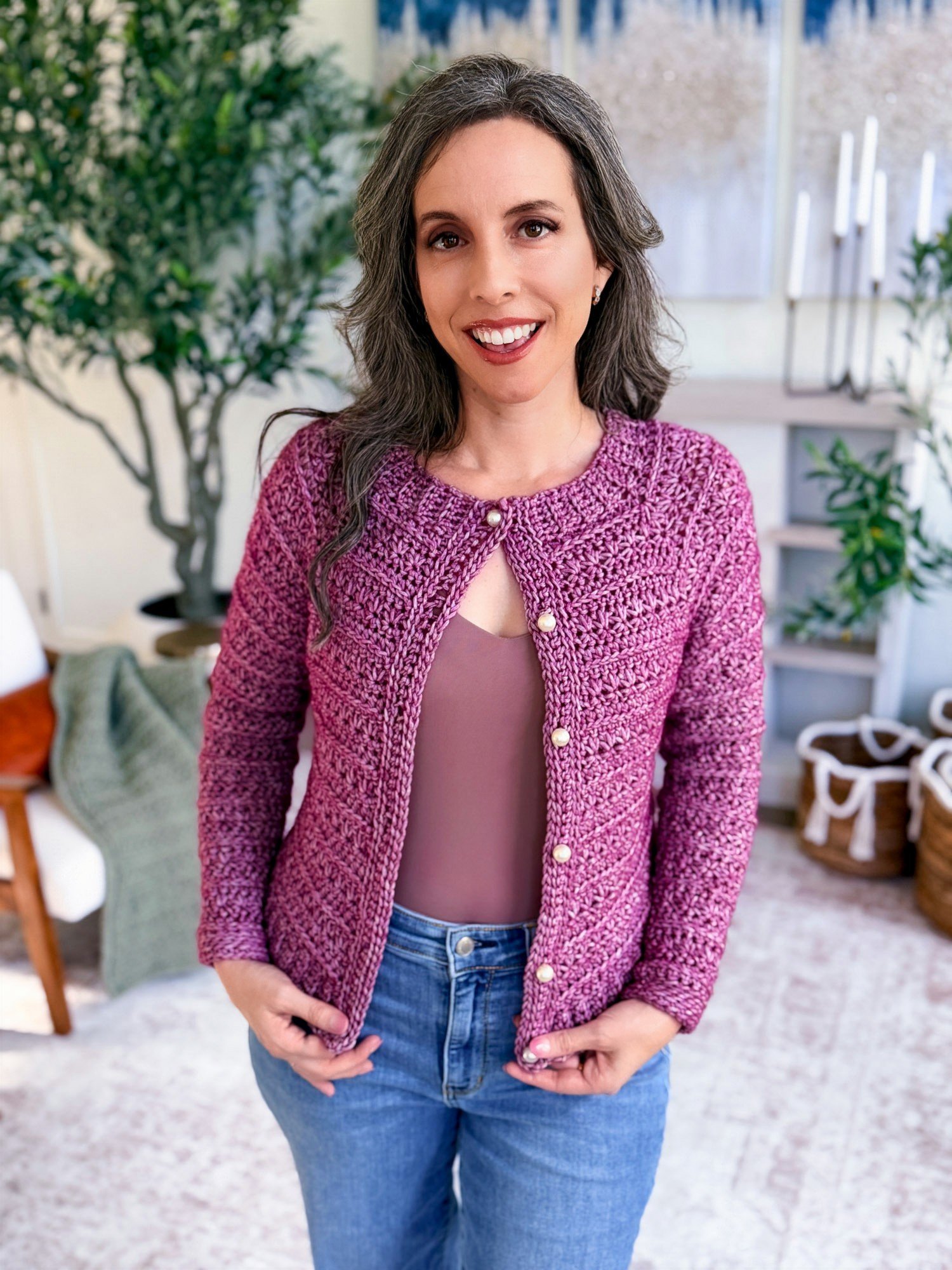 Petal Loop Stitch Crochet Cardigan product image (6)
