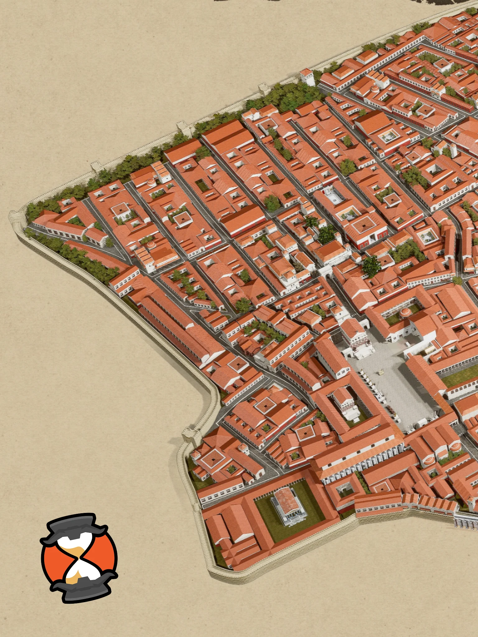Pompeii 3D Reconstruction City View (Unframed Poster) product image (2)