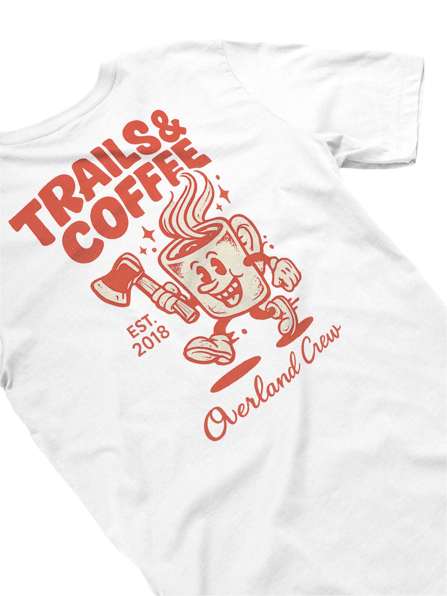 Trails & Coffee Overland Crew White Tee product image (1)
