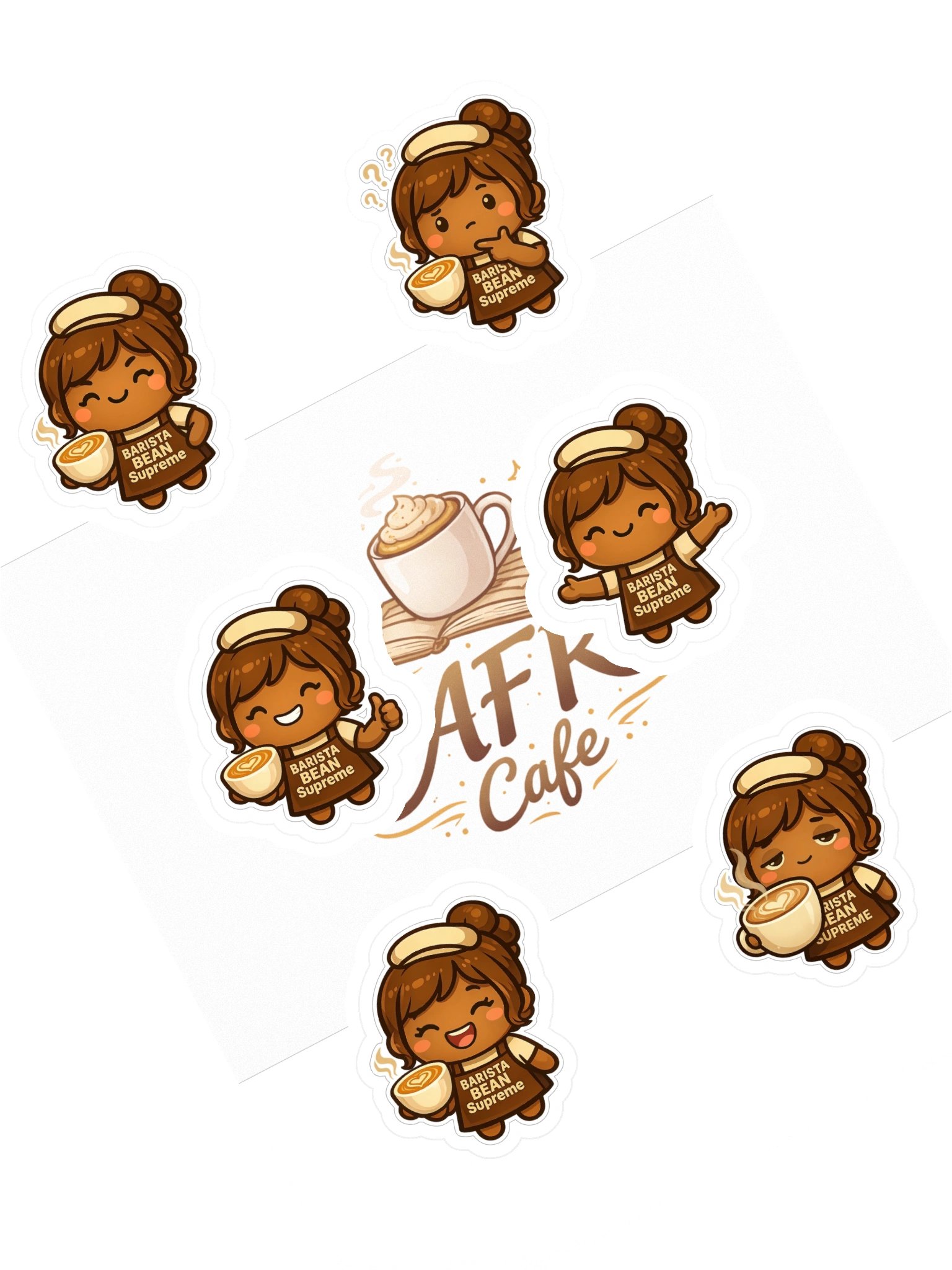 AFK Cafe | Barista Bean Supreme Sticker Sheet ☕ product image (1)