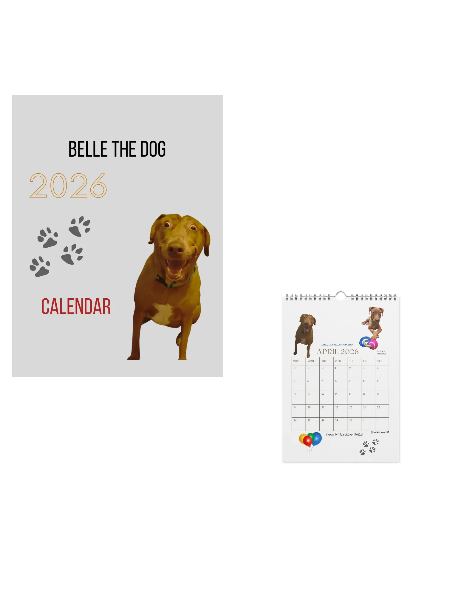 Belle 2026 Calendar A Print + Download product image (1)