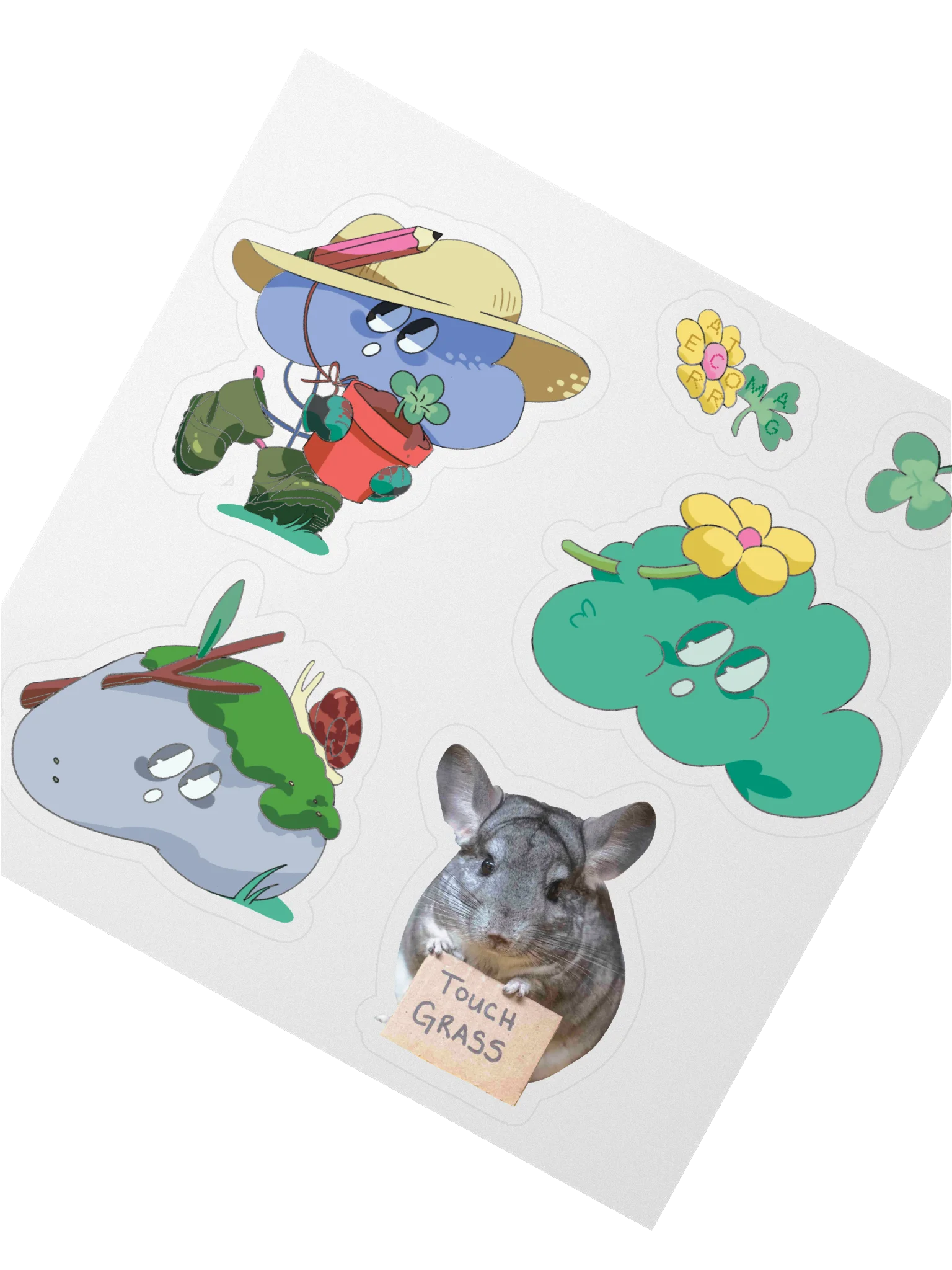 Touch Grass Sticker Sheet — Gardener Ver. product image (2)