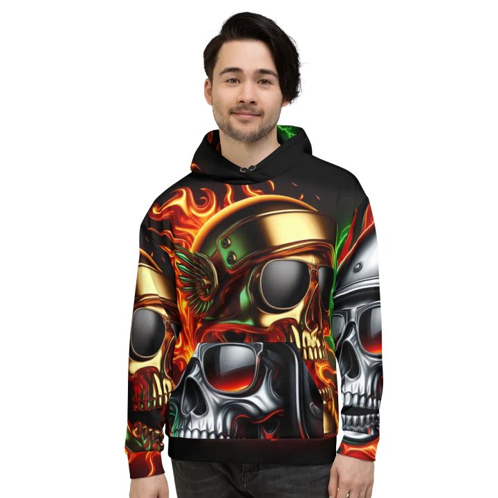 Fierce Skull Firestorm - Unisex Skull Hoodie #51 product image (2)
