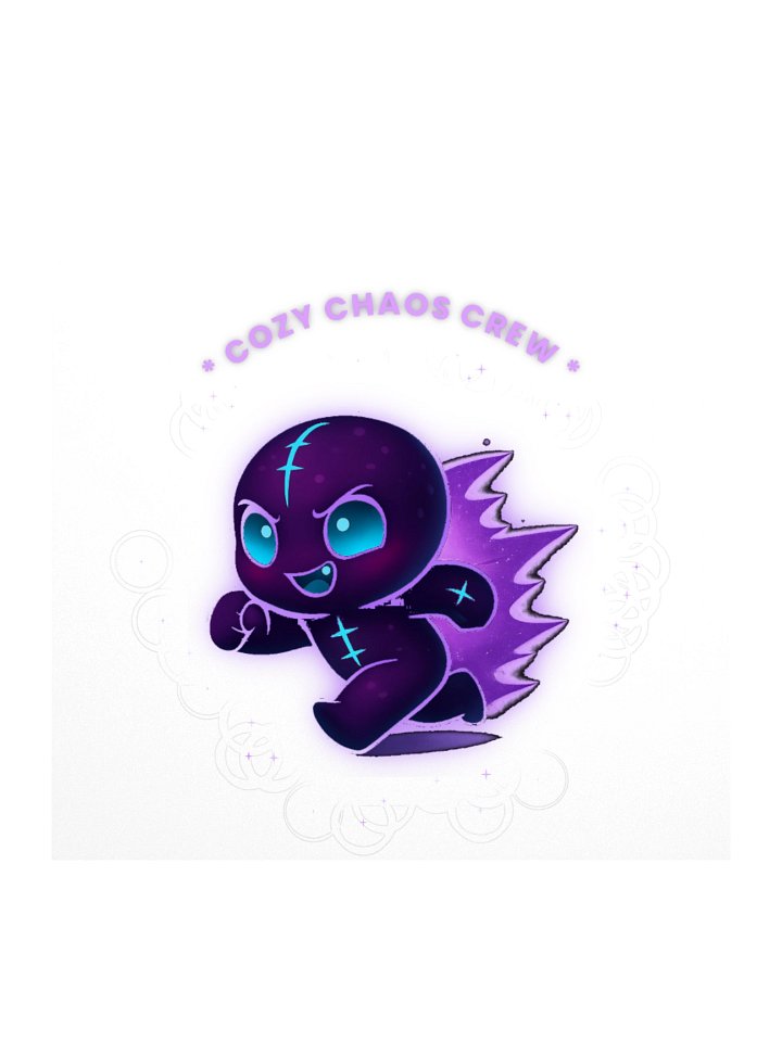 Cozy Chaos Crew Runner — Kiss‑Cut Sticker product image (3)
